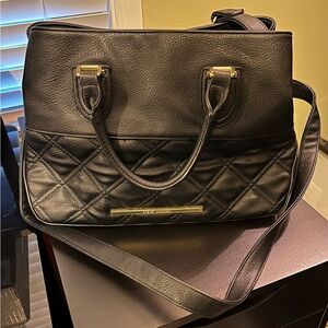 Steve Madden Black Quilted Satchel